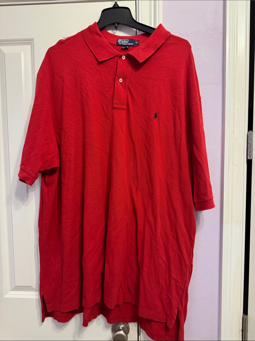 Polo by Ralph Lauren Men’s Red Short-Sleeve Polo with Navy Pony